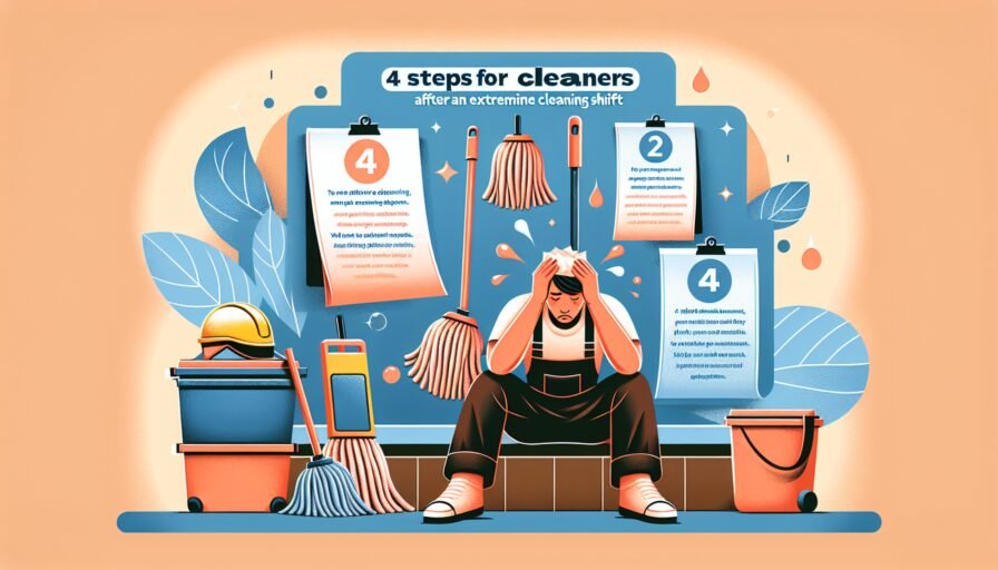 4 pasos para que los trabajadores gestionen el estrés después de una jornada de limpieza extrema